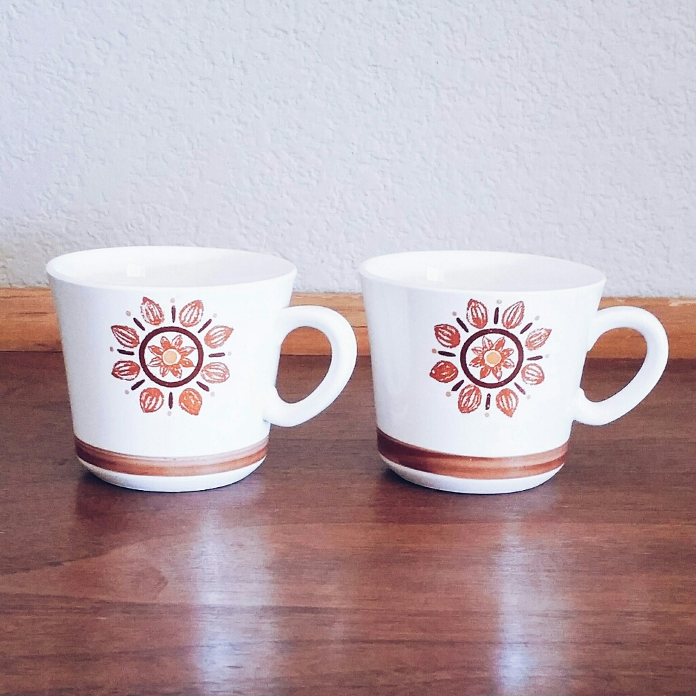 Vintage Merida Iron Stone Japan Mugs Stoneware
